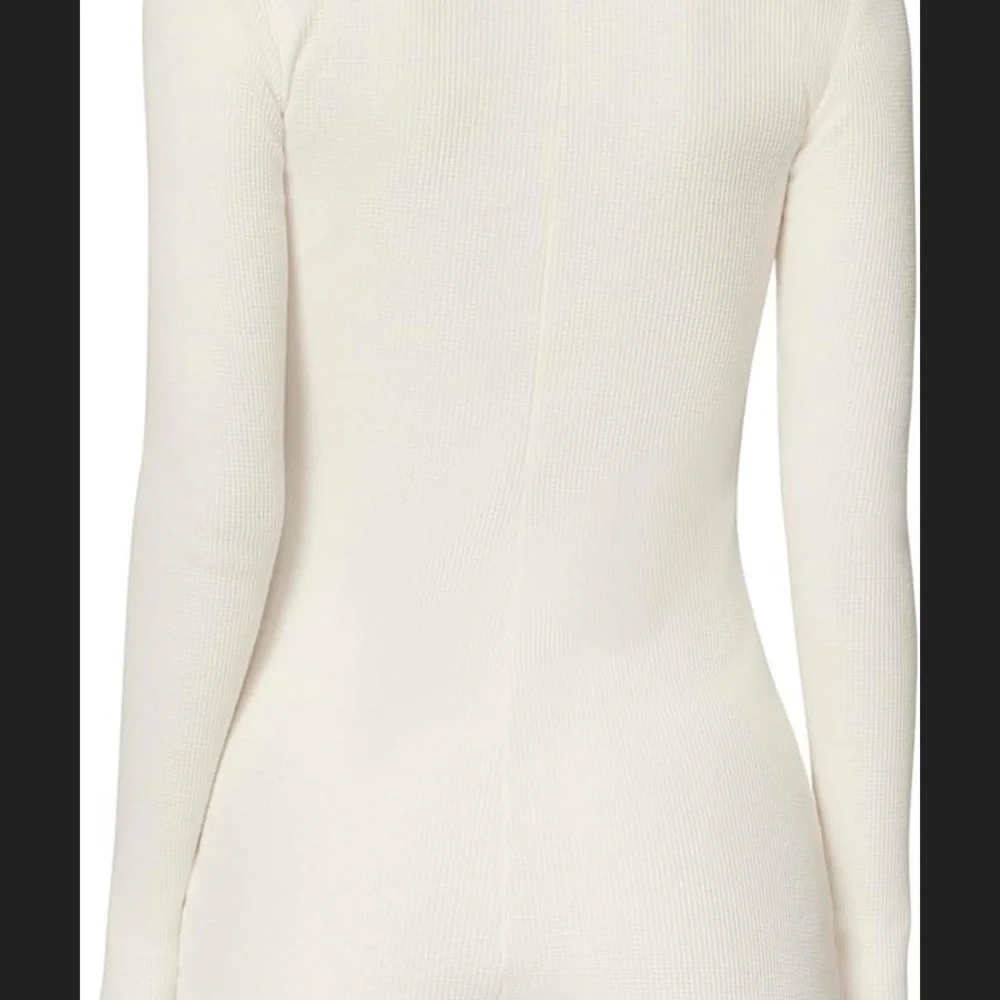Women's White Ribbed Top - Picture 4 of 9